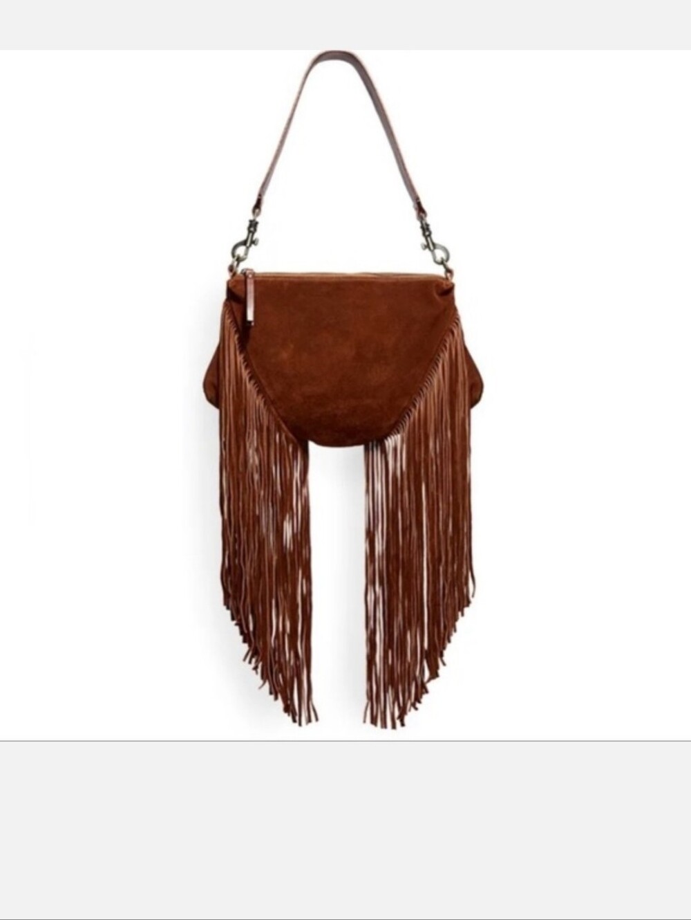 New Without Tag Johnny Was Suede Fringe Bag